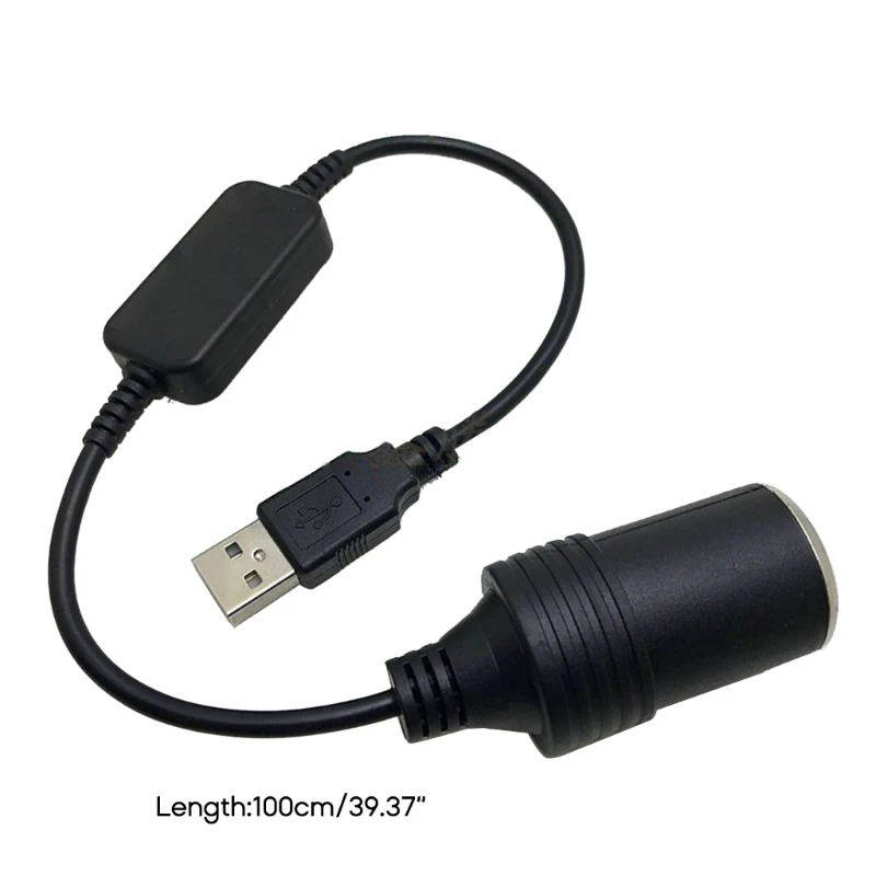 Câble convertisseur tension élévateur femelle, prise améliorée, Port USB, convertisseur puissance 5v à 12v