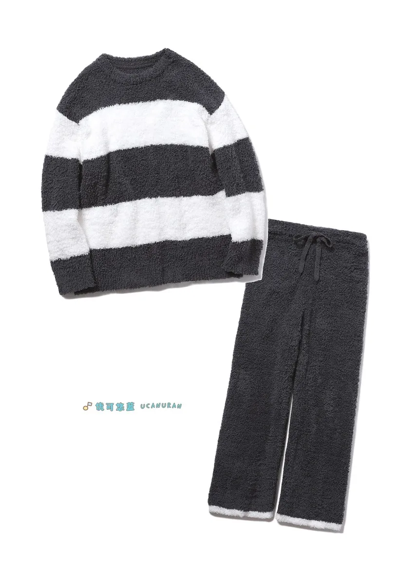 

Japan Original Winter Soft Icecream Sweater Homewear Gelato Pajamas Classic Striped Sleepwear Loungewear