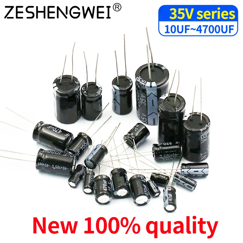 

5~20pcs Aluminum Electrolytic Capacitor 35V 10UF 22UF 47UF 100UF 220UF 330UF 470UF 680UF 1000UF 2200UF 3300UF 4700UF