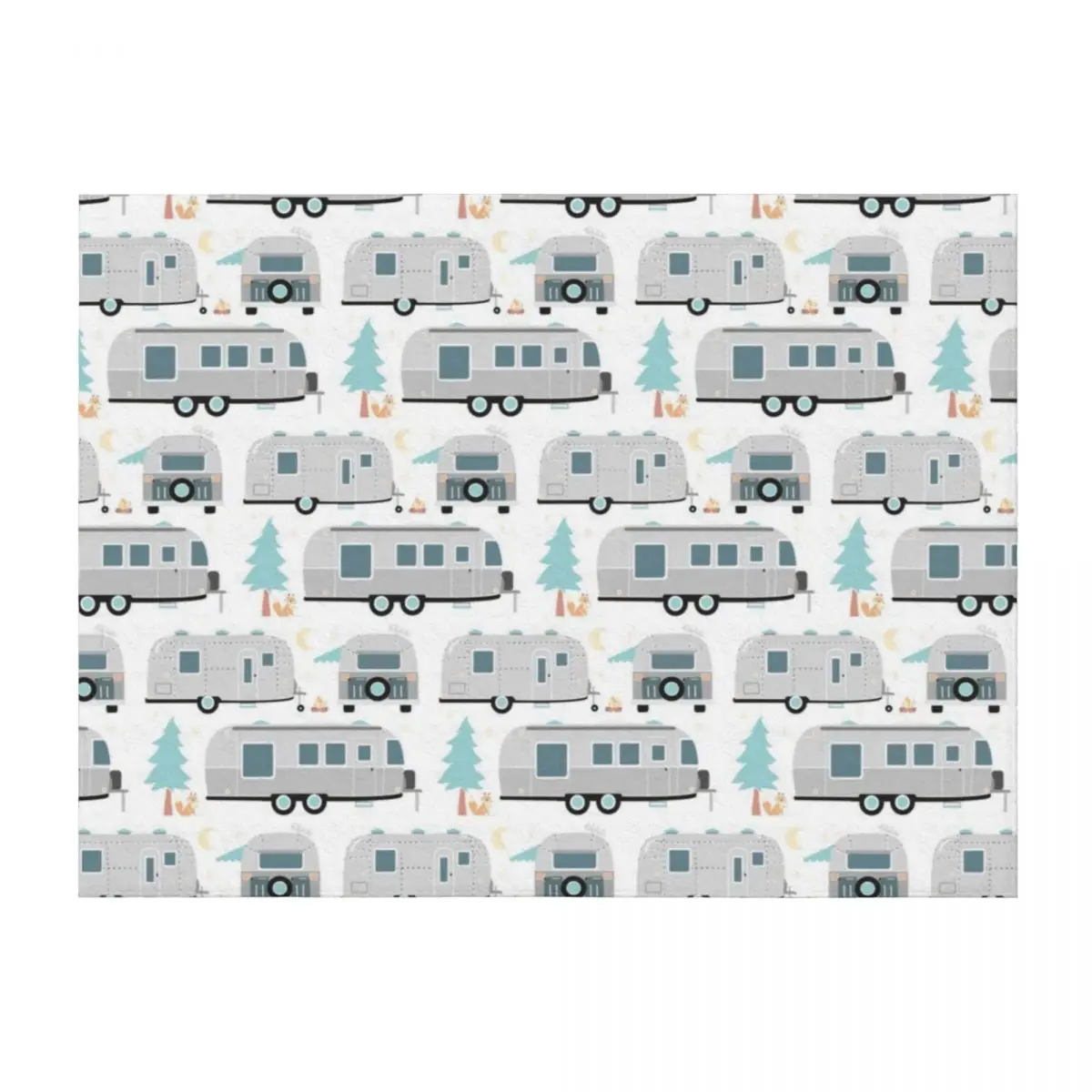 

Cute Airstream pattern Throw Blanket Kid'S Sofa Throw Sofa Quilt Furry Blankets