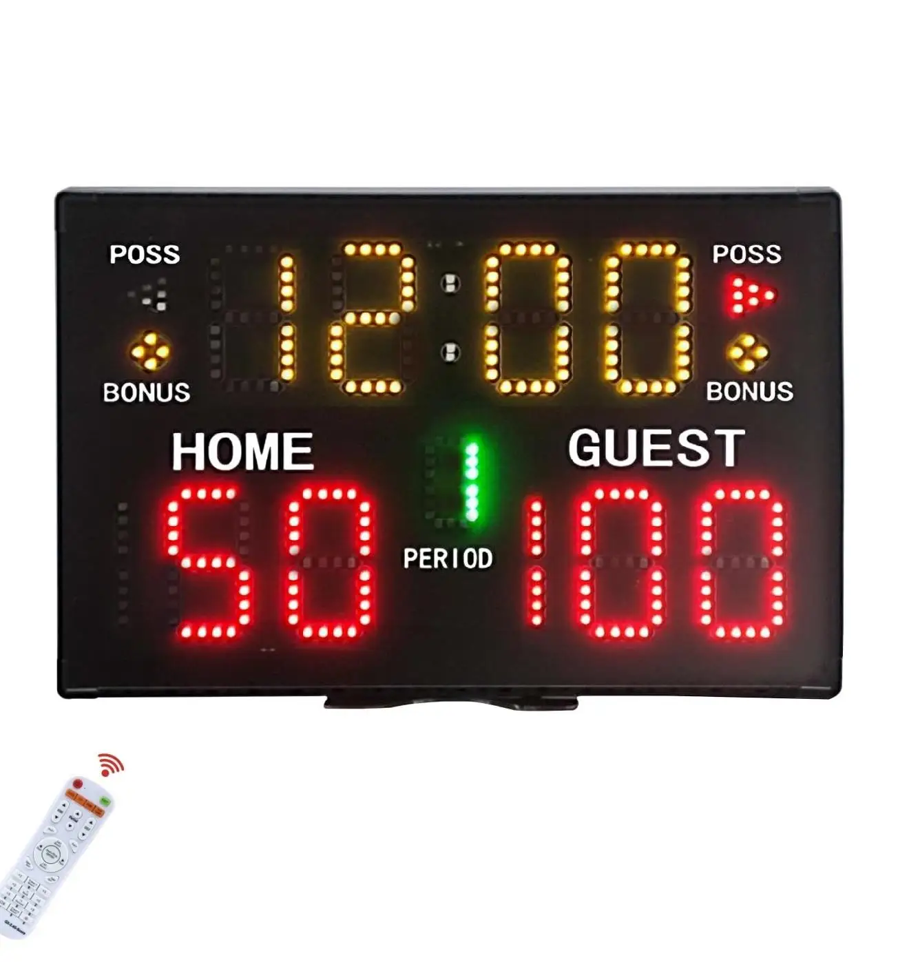 GX LED Indoor Digital Scoreboard 11 Digits Display Multi Sports Electronic Scoreboard for Basketball Tennis Football Baseball