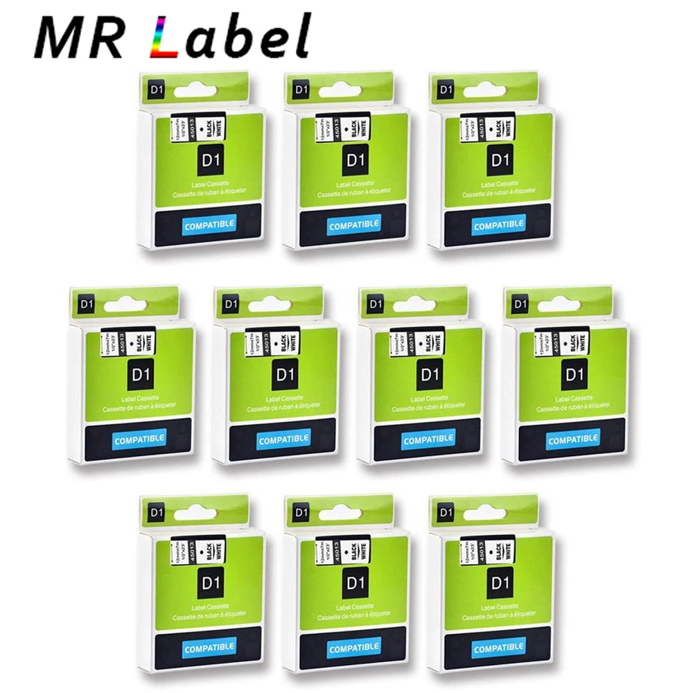 10PK for dymo D1 12mm tape 45010 45013 45018 45023 45024 45022 45021 ribbon for Label manager LM160 210D PNP LM-280 label