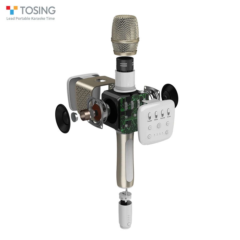 Microfone Tosing sem fio, USB, profissional para KTV