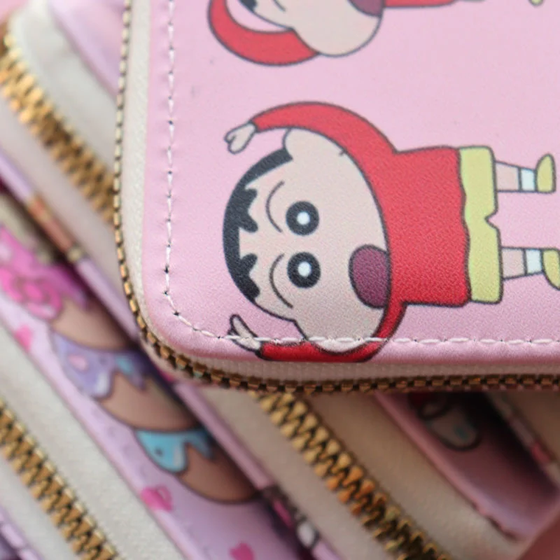 2025 Neue Crayon Shin-chan Niedliche kompakte Geldbörse mit Cartoon-Anime-Motiv, kurze Geldbörse mit Reißverschluss für Jungen und Mädchen – Detail 6