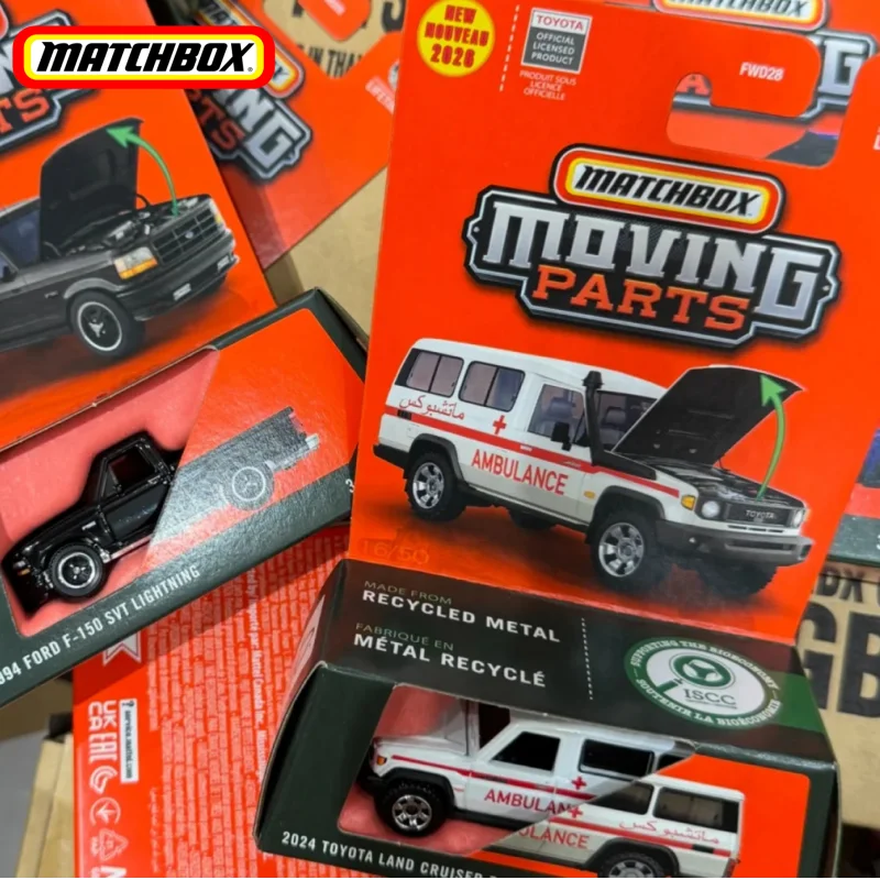 Matchbox 70th Anniversary FWD28, Modelo de Auto a Escala 1/64 con Apertura de Puertas, TOYOTA YARIS GR RALLY2 1994 FORD F-150 SVT LIGHTNING, Disponible en Stock