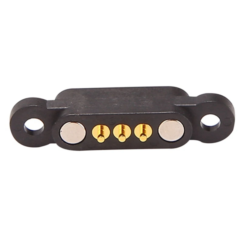 6 Pairs Spring Loaded Magnetic Pogo Pin Connector 3 Positions Magnets Pitch 2.3MM 3P Through Holes Male Female Probe