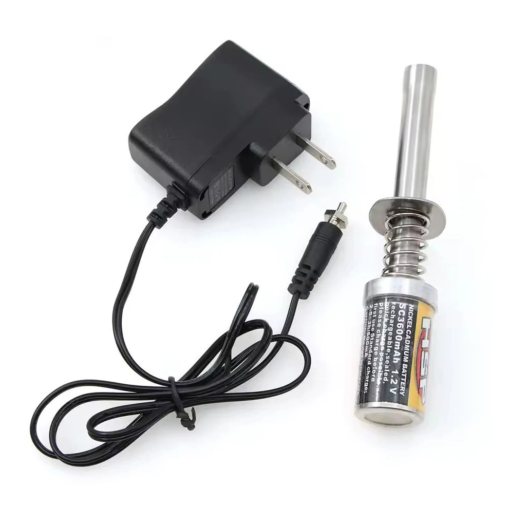 RC Nitro Motor Starter Kit Gloeibougie Ontsteker Oplader Brandstoffles voor 1/8 1/10 Schaal Auto Redcat HPI HSP