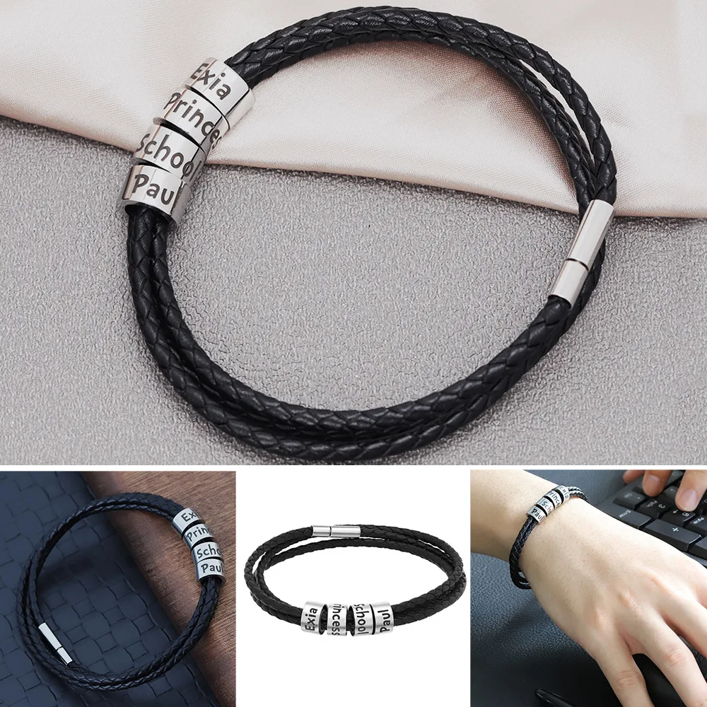 Men's Leather Bracelet Personalized Multi-Layer Ensure Its Practicality And Popularity Rope Woven Bracelet