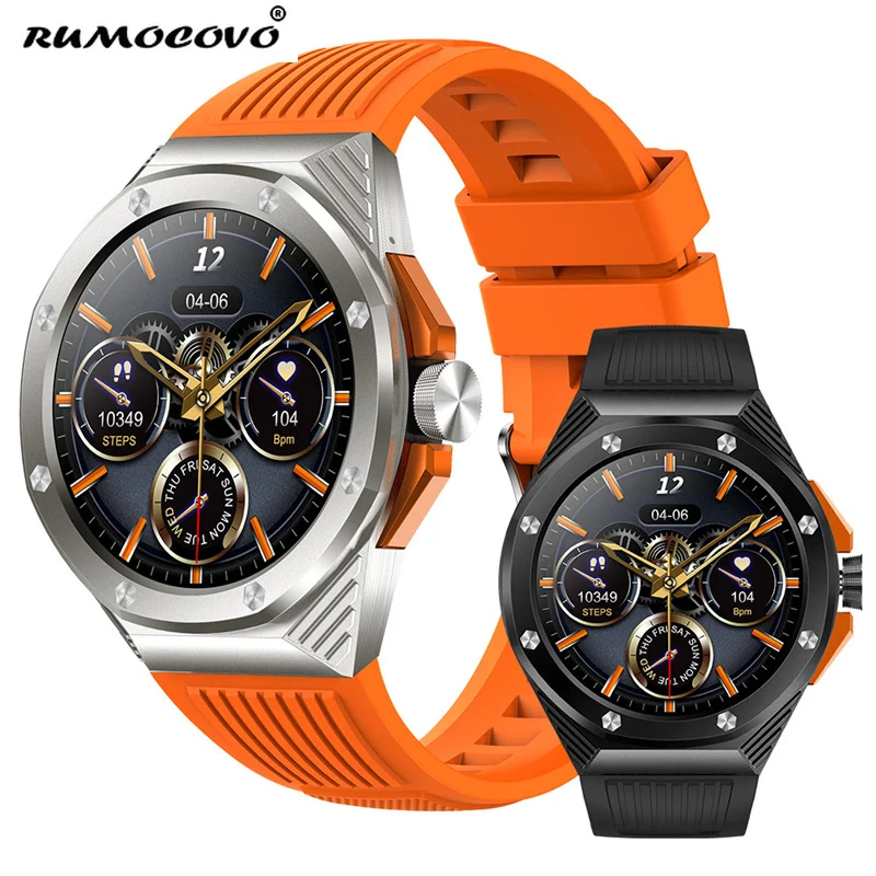 

RUMOCOVO® Smart Watch 1.46inch HD Large Screen BT Call Men Outdoor Sport Heart Rate Blood Pressure Health Monitoring Smartwatch