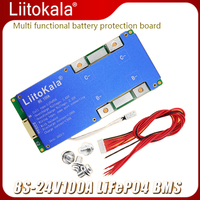 LiitoKala LiFePO4 Battery 8S-24V100A-BMS Uart series heat passive balance function with automobile starting power supply