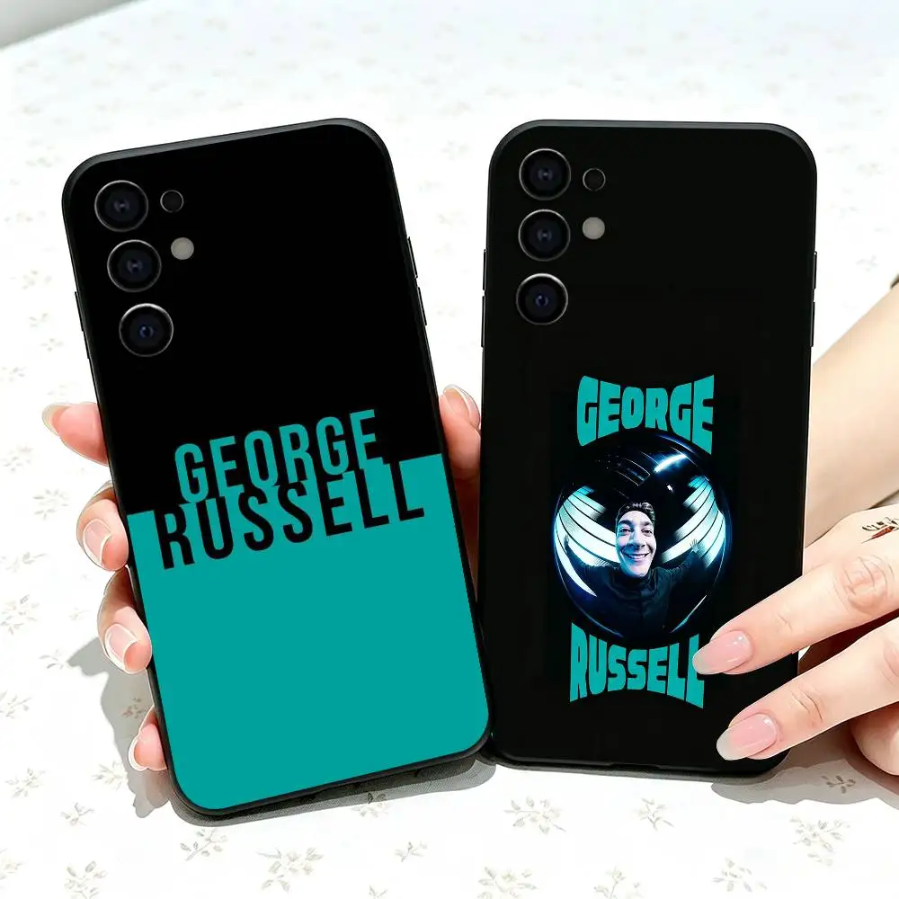 Racing Driver George Russell  gift Phone Case Black Silicone Soft For Samsung S25,S24,S21,S22,S23,S30,Ultra,S20,Plus,Fe,Lite