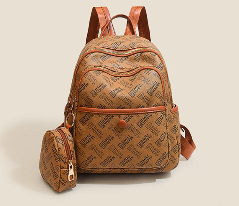 2025 New Fashion Vintage High Quality Soft Leather Backpacks Women's Large Capacity Shoulder Bags Totes School Bag Bagpack