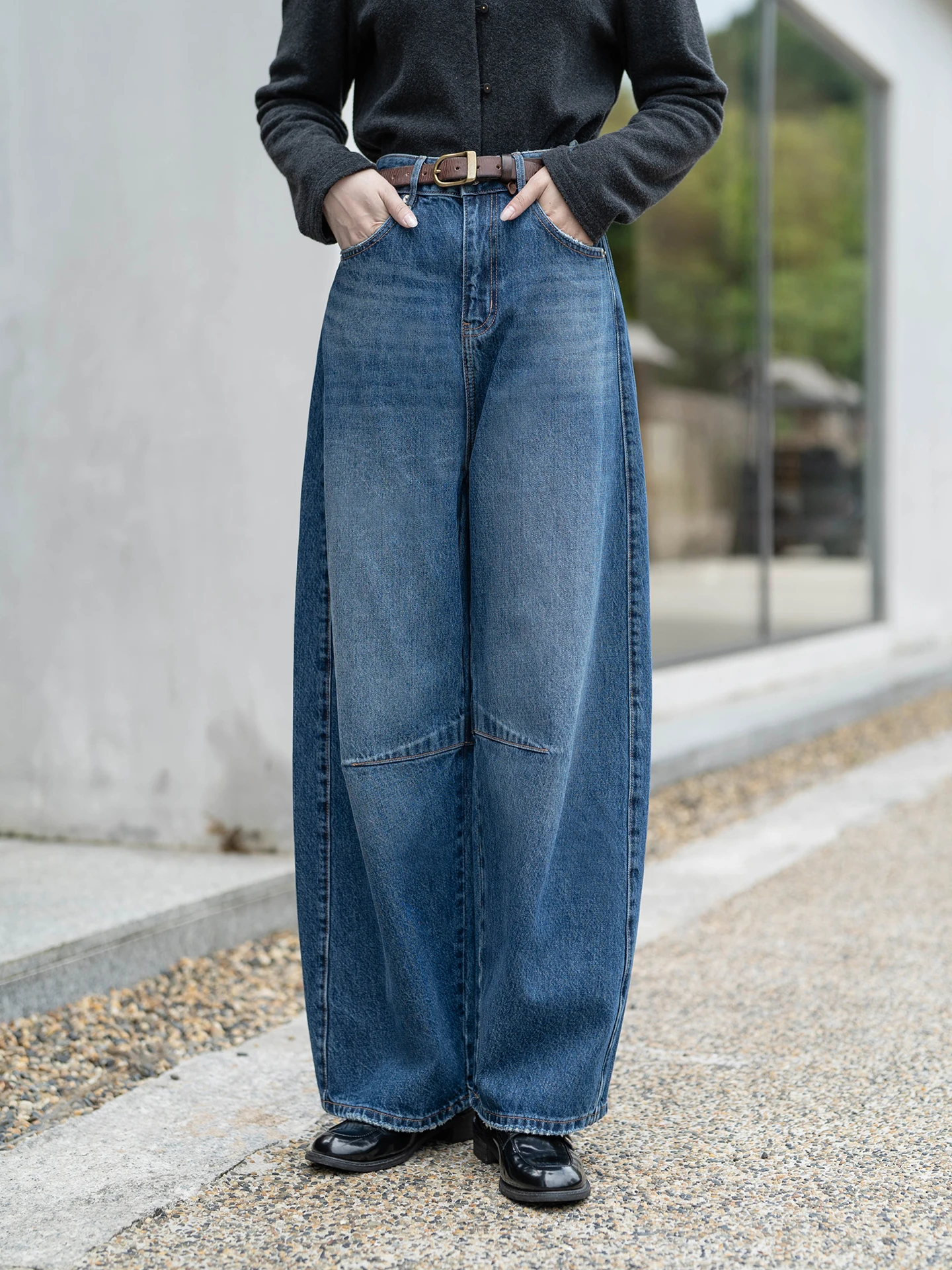 

Хлопковые джинсы с подкладкой на талии и матери, повседневные джинсовые женские свободные брюки в стиле ретро, осенне-зимние повседневные брюки