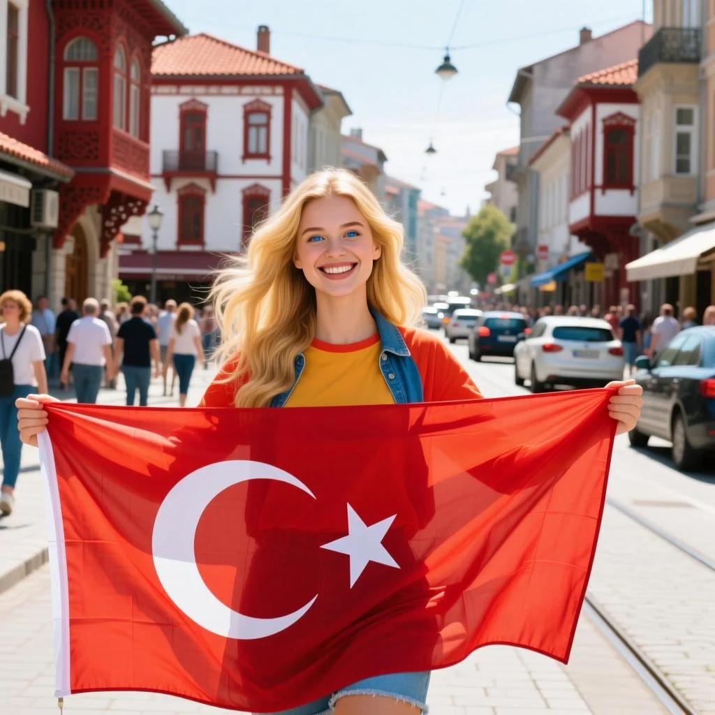 Turkey Flag Banner Hanging Turkish National Flags for Decorations Events Parties - Durable Material