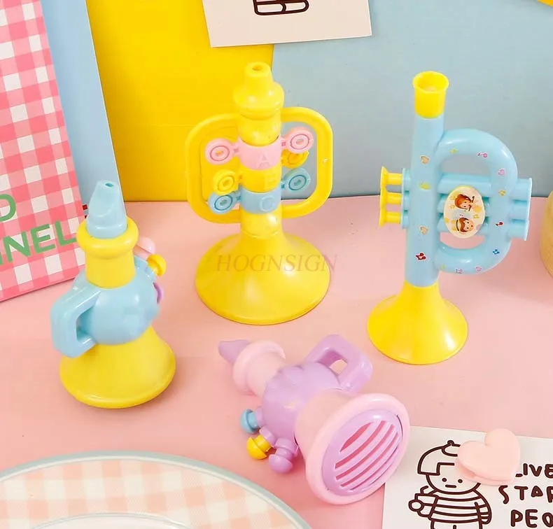 ألعاب القرن للأطفال قابلة للنفخ لرياض الأطفال تعليم الطفل التعليم في مرحلة الطفولة المبكرة صفارة القرن الصغيرة آلة موسيقية هدية