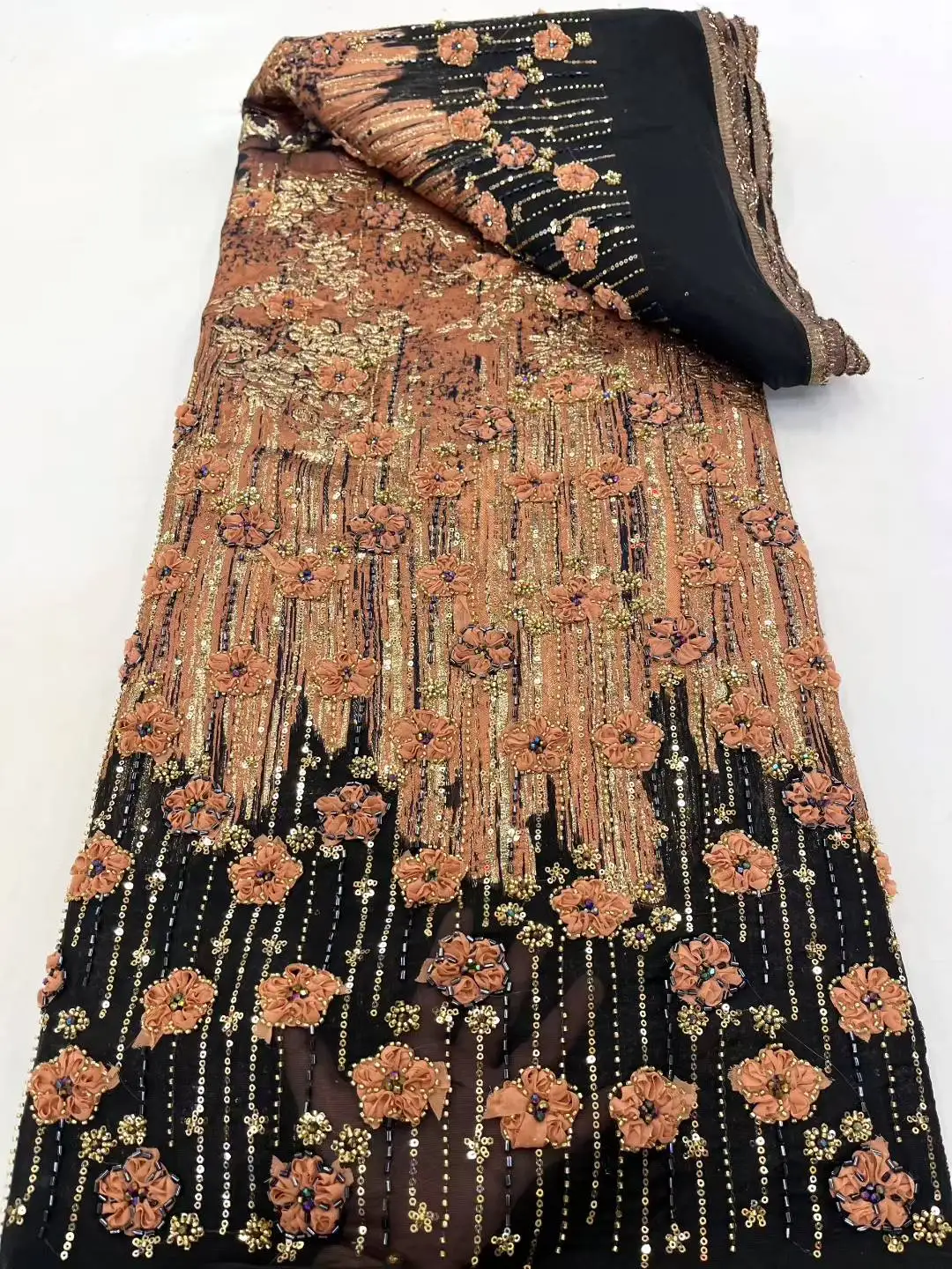 قماش دانتيل مطرز، شبكة فرنسية مع تسلسل، قماش دانتيل أفريقي 2025 جودة عالية، قماش دانتيل زفاف، شبكة مطرزة