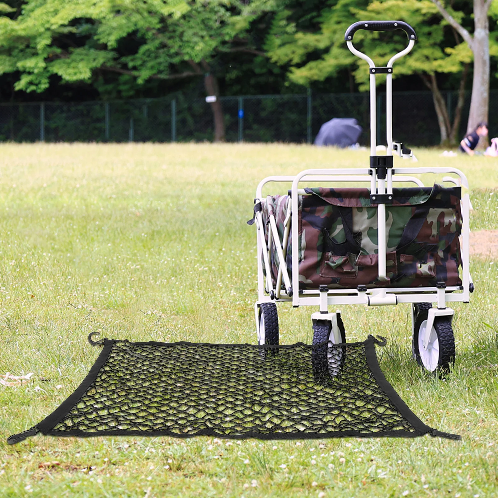 

Outdoor Foldable Wagon Net Cover for Camping Trolley Elastic Cargo Net Durable Utility Folding Cart