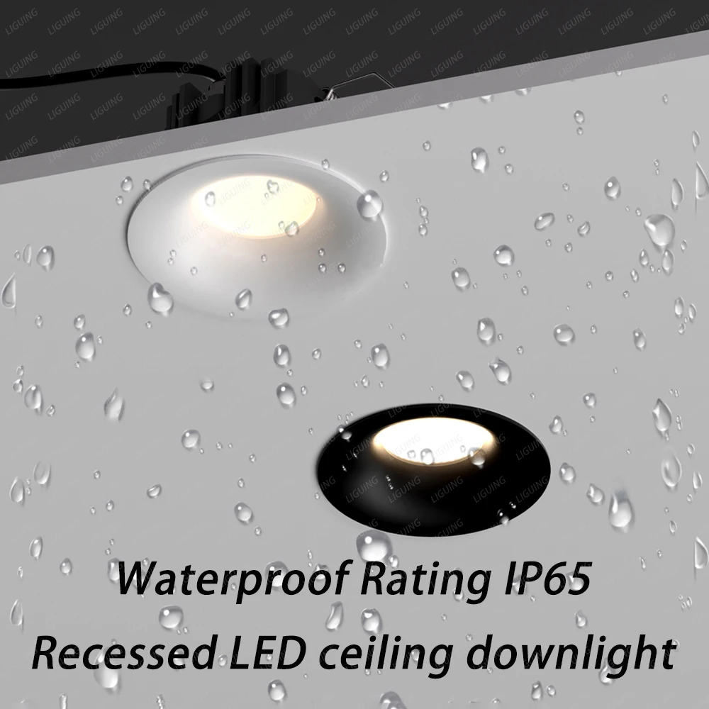 Luz empotrable LED empotrable impermeable IP65 luz de techo moderna cocina baño lámparas de techo foco iluminación del hogar Decoración