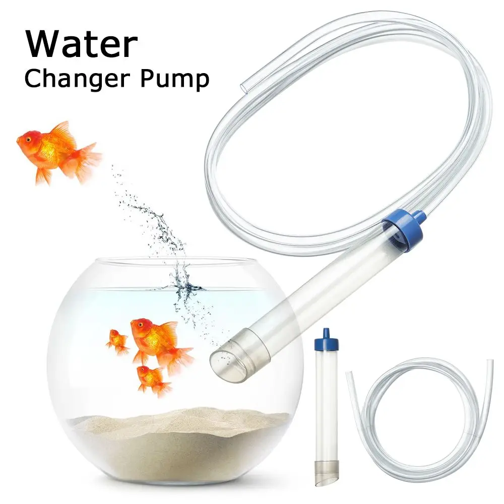 Portable Fish Vacuum Water Changer Handheld Cleaning Accessories Water Changer Pump Siphon Hose Aquarium Cleaner