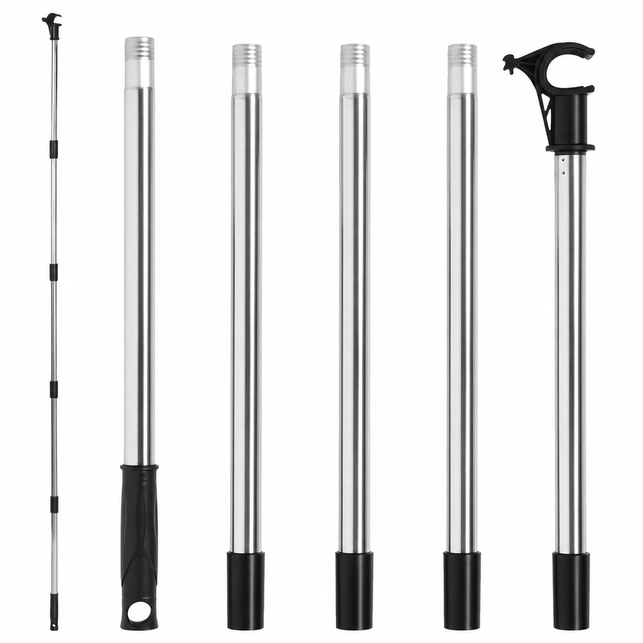 Heavy-Duty Opener Pole Telescopic for High Ceiling Windows 80-200cm Stainless Steel Roof Hook Rod Durable Tool