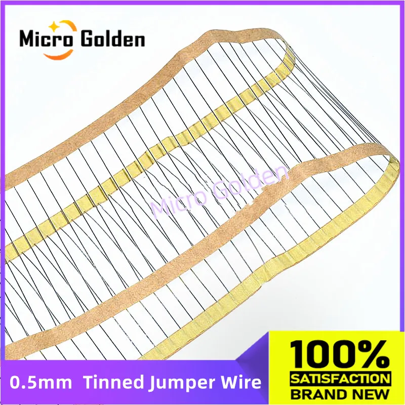 (50pcs) PCB  Breadboard Jumper Wire Diameter 0.5mm Resistance Jumper T52 Tinned Iron Wire for Breadboard Prototyping Circuits