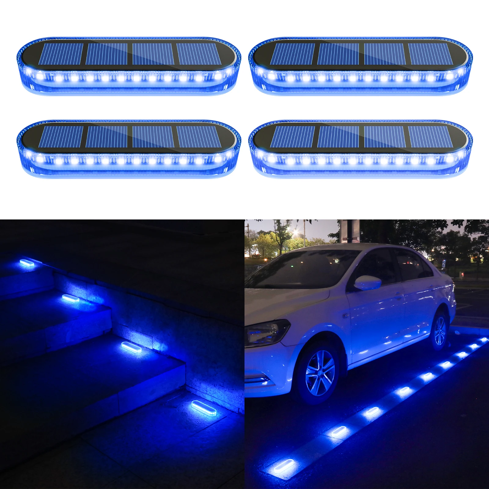 Quality Solar LED Step Light Waterproof IP68 LED Path Light Auto On/OFF Solar Powered Light Bar for Stairs Driveway Walkway Dock