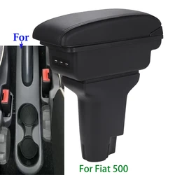 For Fiat 500 Armrest Box For Fiat 500 Car Armrest 2012-2025 Auto Storage Box Dedicated Retrofit parts Interior Car Accessories