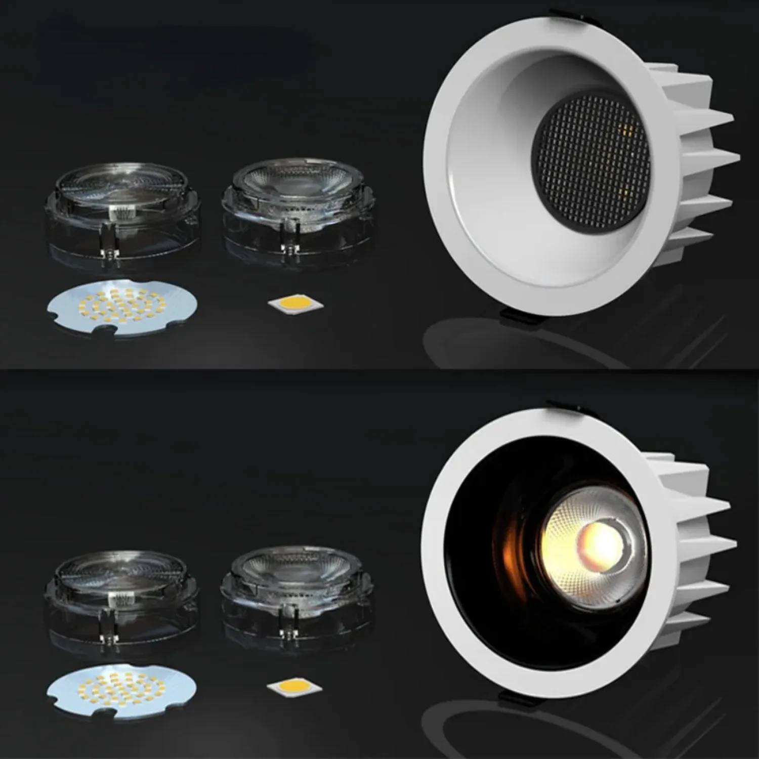 

Светодиодный потолочный светильник JOYINLED 15W с защитой от бликов, водонепроницаемый, антикоррозийный, цилиндрический, белый, 4000K