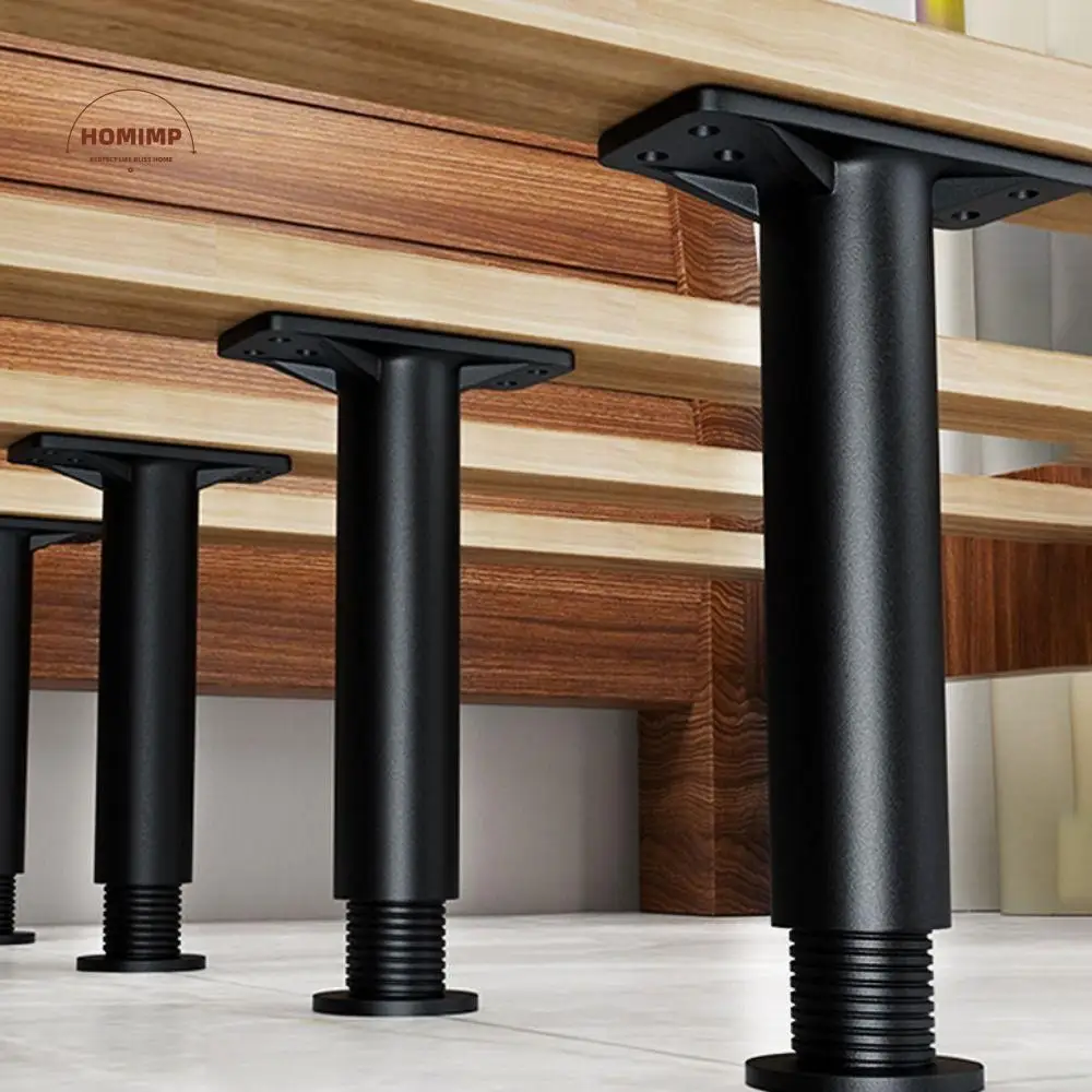 

Black Universal for Chair Table Adjustable Furniture Leg Heightening Bed Beam Support Floor Protector Sofa Leg Bearing Bracket