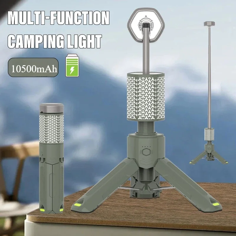 

LED Outdoor Camping Lantern, UBS Rechargeable, Adjustable Color Temperature Outdoor Portable Lantern, IP65 Waterproof, Retractab