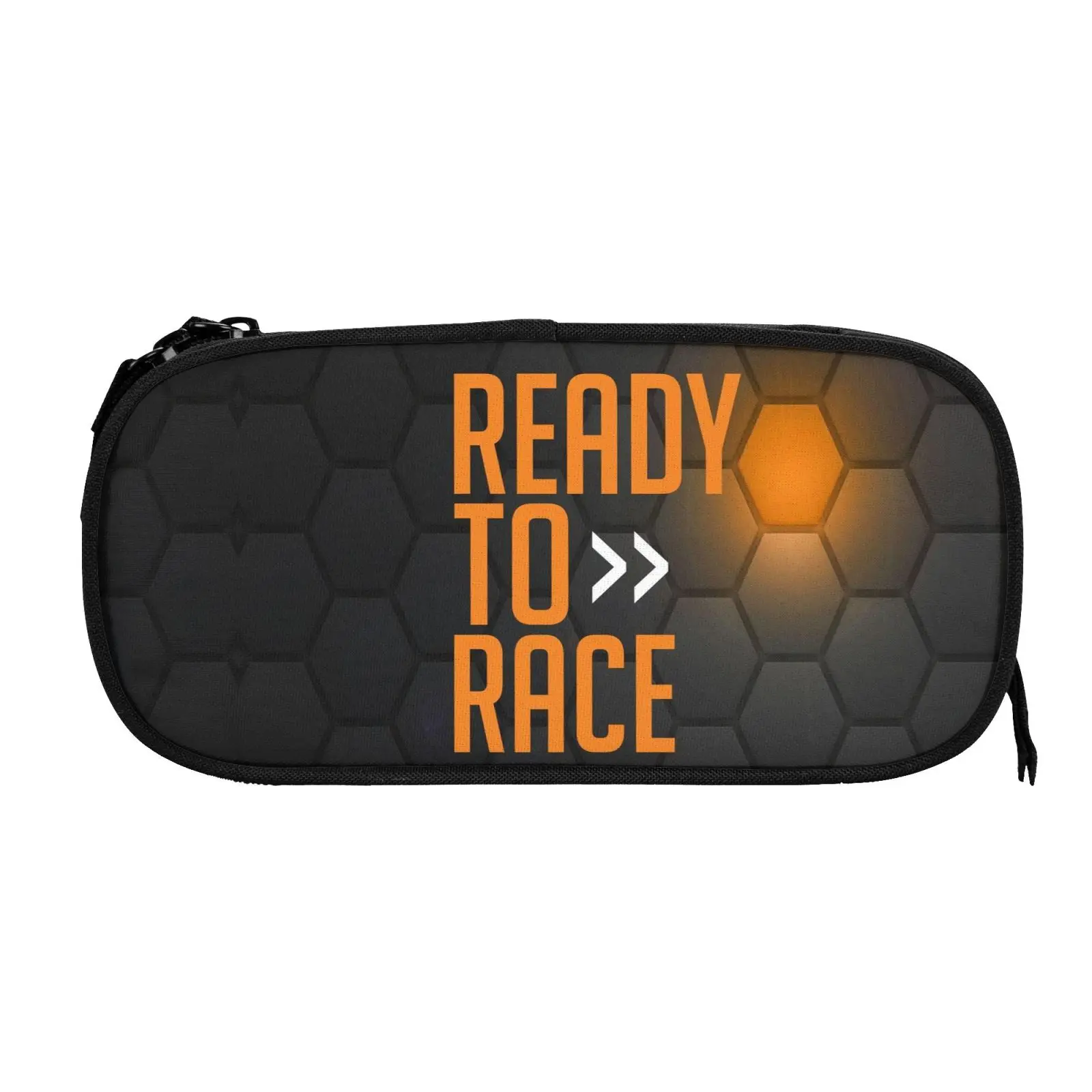 Ready To Race Pencil Cases for Girl Boy Big Capacity Cross Motocross Bitumen Bike Life Pen Bag Box Stationery