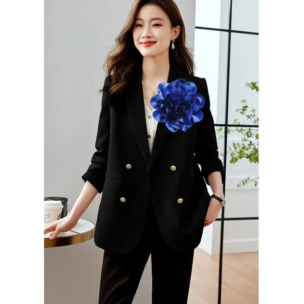 Versatile 20CM Brooch Large Flower Satin Lapel Pin French Ornamental Pin