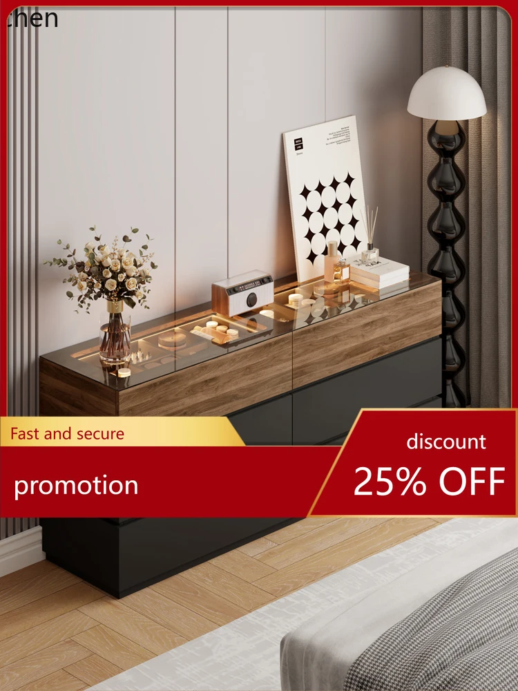 ZML Floor-standing Jewelry Bedroom Storage Six-drawer Cabinet Cloakroom Jewelry Display Cabinet