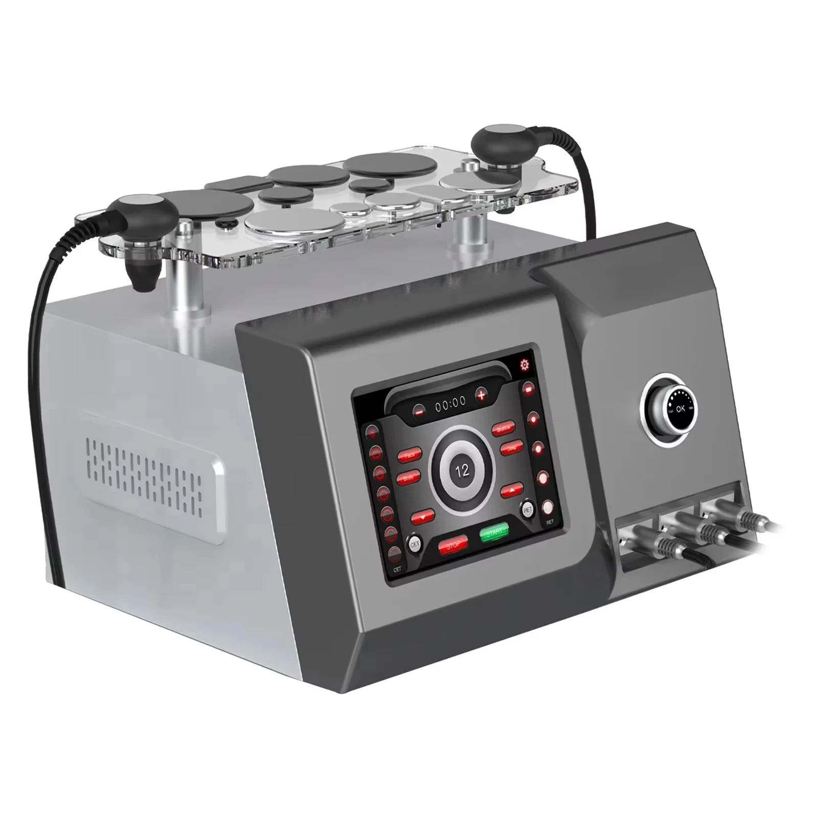 Elitzia-T8 448KHZ آلة العلاج Tecar RET CET Monopole RF Diatherapy لتخفيف آلام العضلات وجهاز تخفيض السيلوليت