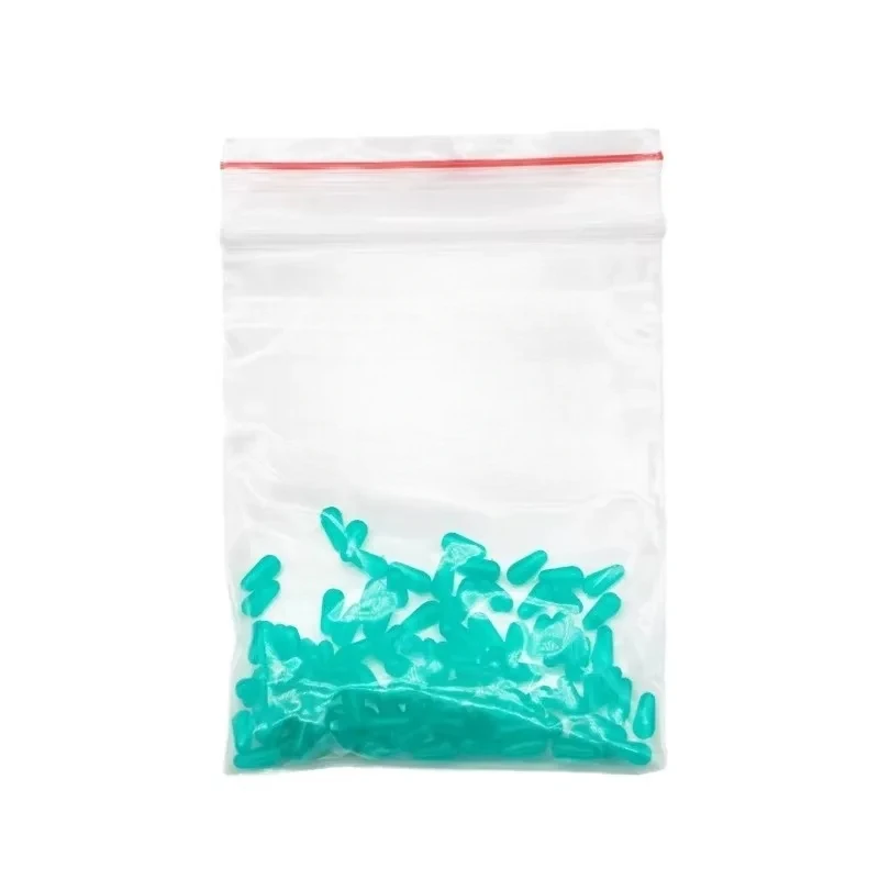 100 Stück/Set Silikon Anti-Wickel-Gummi-Stopper für Karpfen- und Fliegenfischen, ovale Angelstopper, Angelzubehör – Detail 3