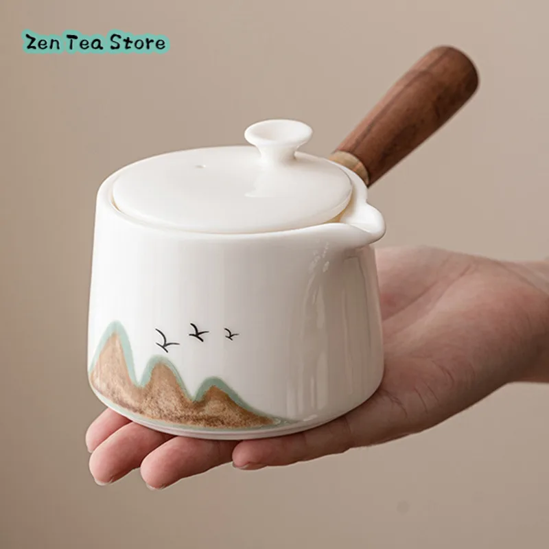 Side Handle Pot Ceramic Teapot Tea Home Single Pot Chinese Kung Fu Tea Set With Filter Tea Infuser