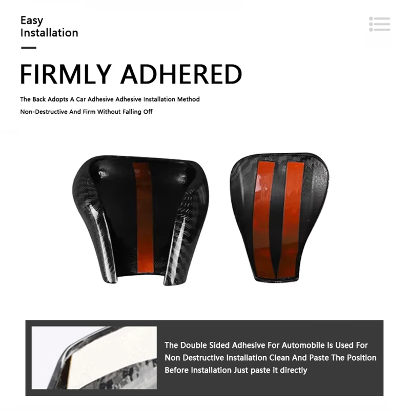 لكزس LX 570 2016 2017 2018 2019 2020 سيارة ألياف الكربون الملمس والعتاد التحول المقبض غطاء حالة اكسسوارات الديكور الداخلي #4