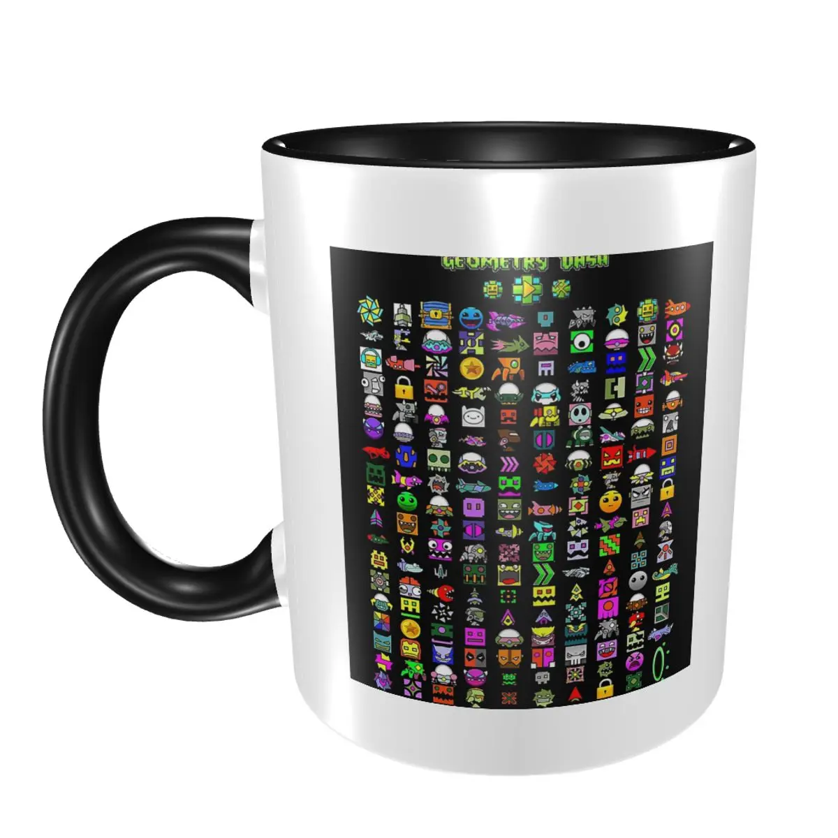 

Geometry Dash Mug Funny Ceramic Coffee Cups Tea Mugs Milk Cup Drinkware Gift for Friends