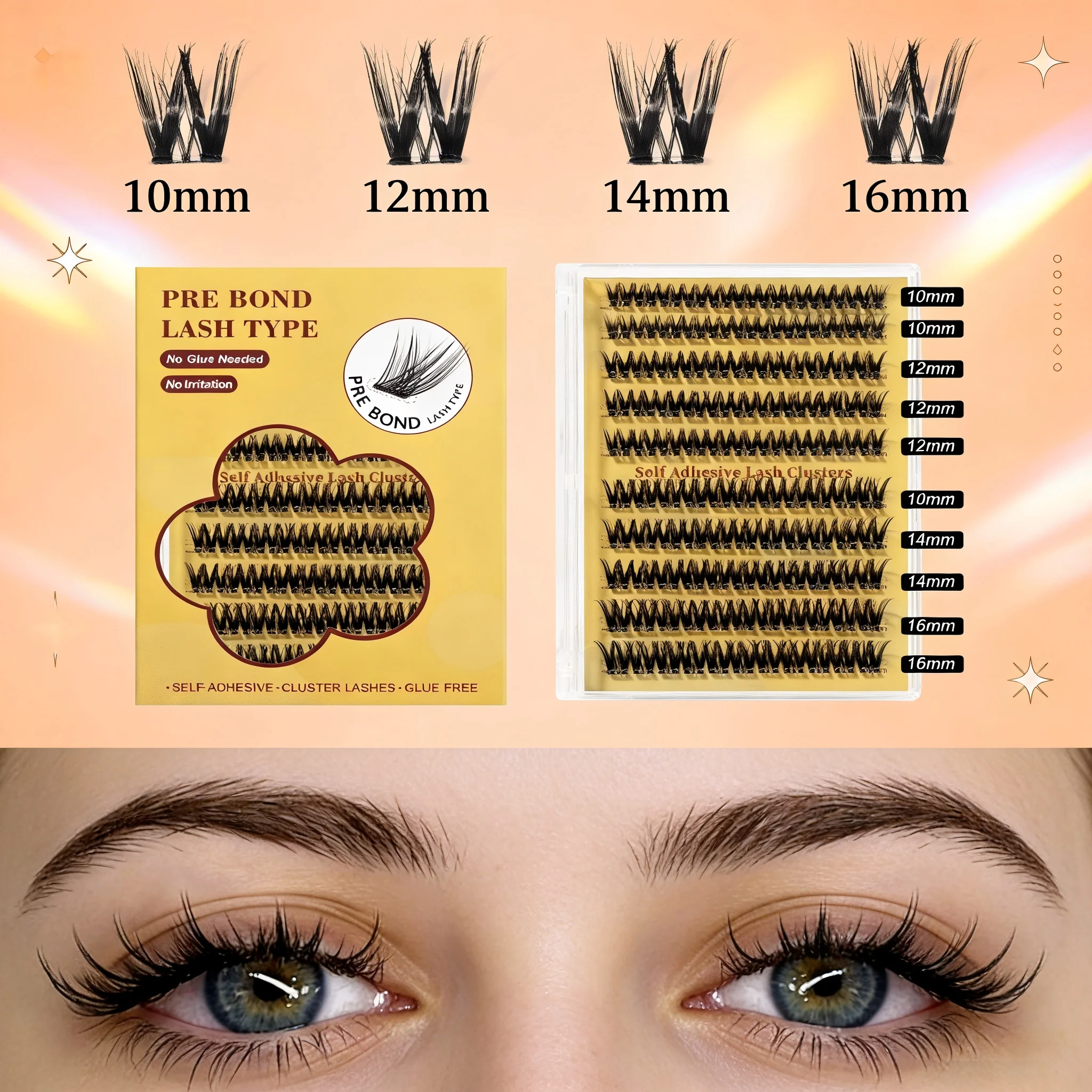 100 stuks zelfklevende wimperc - Eyelash Extension No 10 recensie en prijs