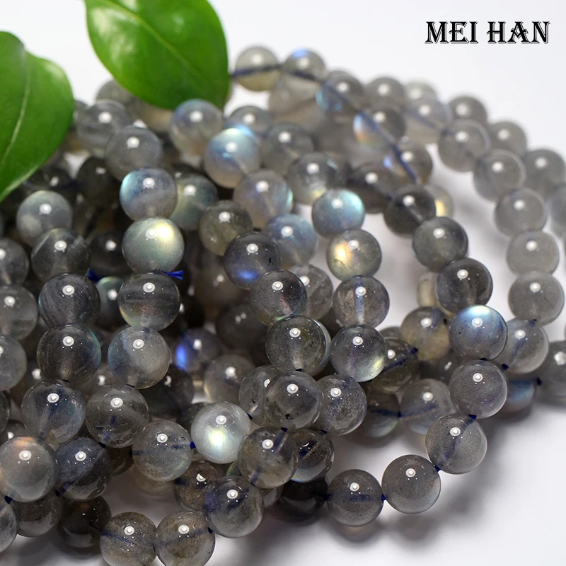 Meihan Natural AA Madagascar Blue Labradorite Bracelet Stone Beads Bracelet For Jewelry Making Design DIY Dift