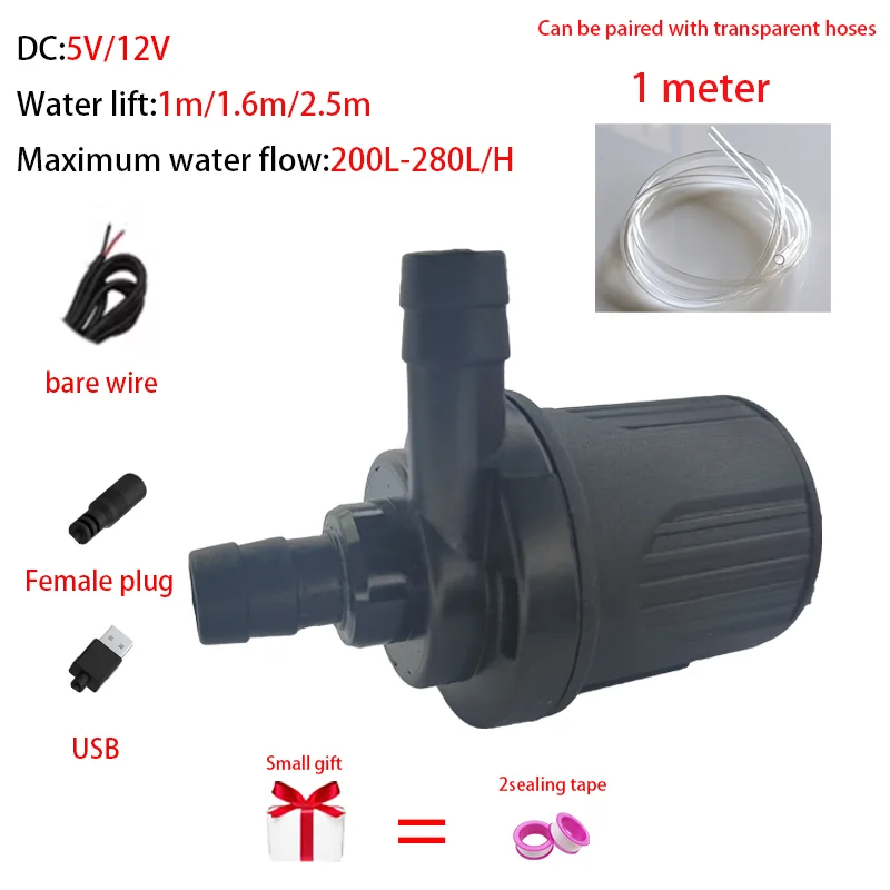 

Ultra mini submersible pump ice maker water pump brushless DC water pump small fountain aquarium water circulation