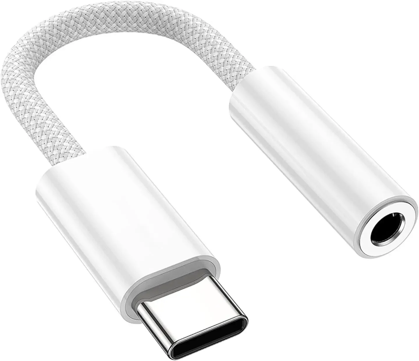 Adaptador de Auriculares Portátil de Tipo C a 3.5mm, Cable de Auriculares USB C a 3.5mm para Teléfono