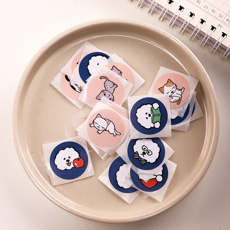 500pcs Sweet Cartoon Anime Kitten Puppy Sticker Kawaii Scrapbook Journal Sticker DIY Decor Stationery Package Seal Sticker