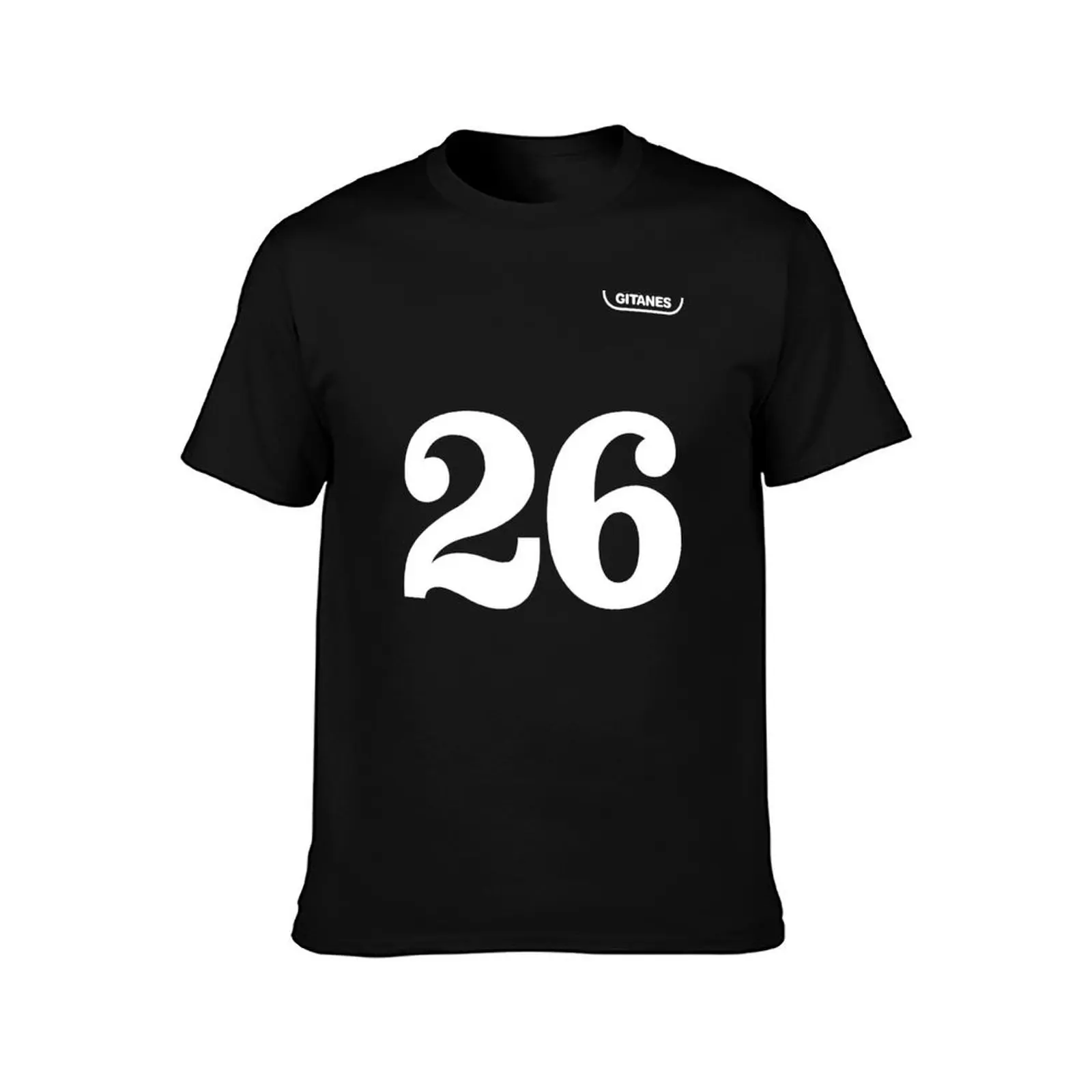 Ligier Gitanes Jacques Laffite sacred 26 number ! - white print T-Shirt Retro Style Print Casual Top T-Shirt