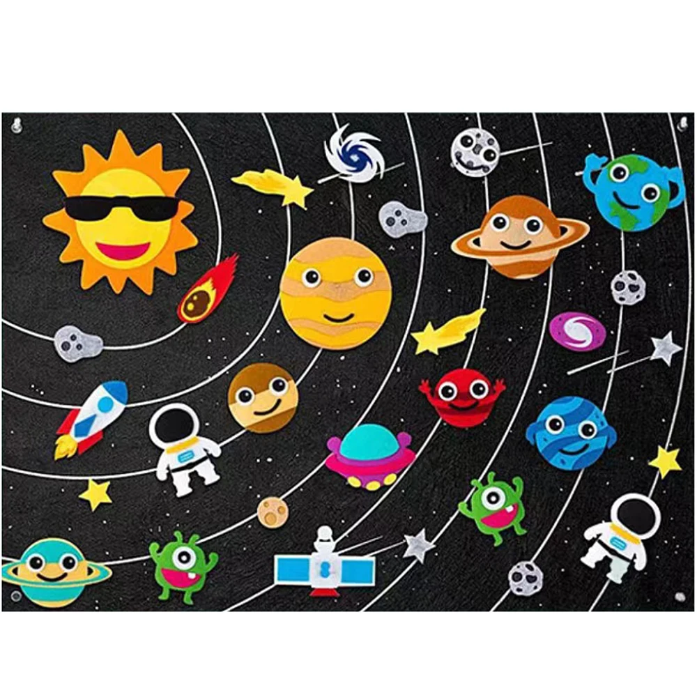 Farm Animals Felt Story Board Farmhouse Storybook Wall Hanging Decor Montessori Early Learning Interactive Puzzle Toys Kids Gift
