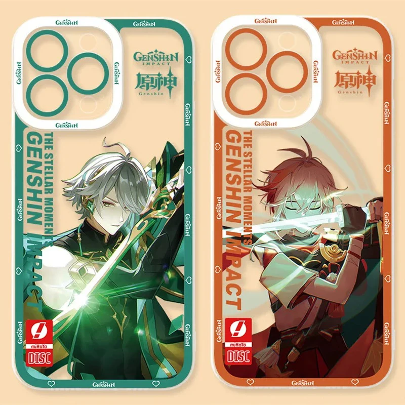 Anime Genshin Impact Case For Xiaomi 13T 12T 11T 10T 14 13 12 11 Lite 5G NE POCO F6 X6 Pro X3 NFC X5 X4 GT F3 F4 F5 M6 M5S C65