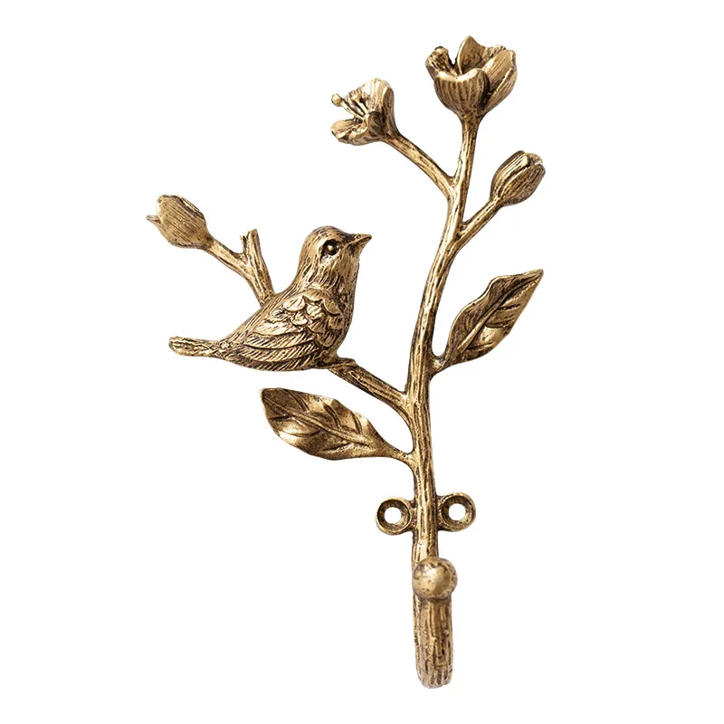 French Retro Wall-mounted Hook - Perforated Wall Hook Clothes, Keys,  More - Creative and Cute Bird Design for Wall Decoration