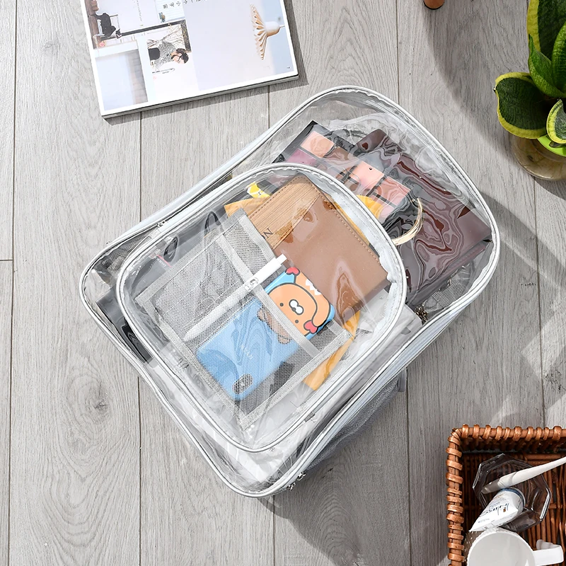 Transparent Waterproof Bapa for Elementary Middle And High School Students College Students Exam Free Securi Che Doub...
