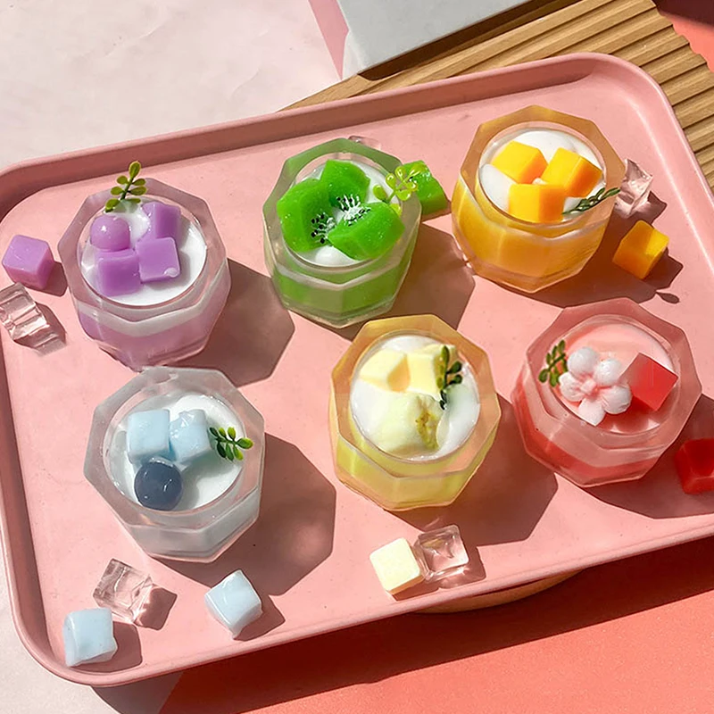 Kawaii Strawberry Milk Shake Cake Soft TPR Toy, 1pc Imitation Dessert Squishy Plaything for Kids, Ideal Girl's Gift