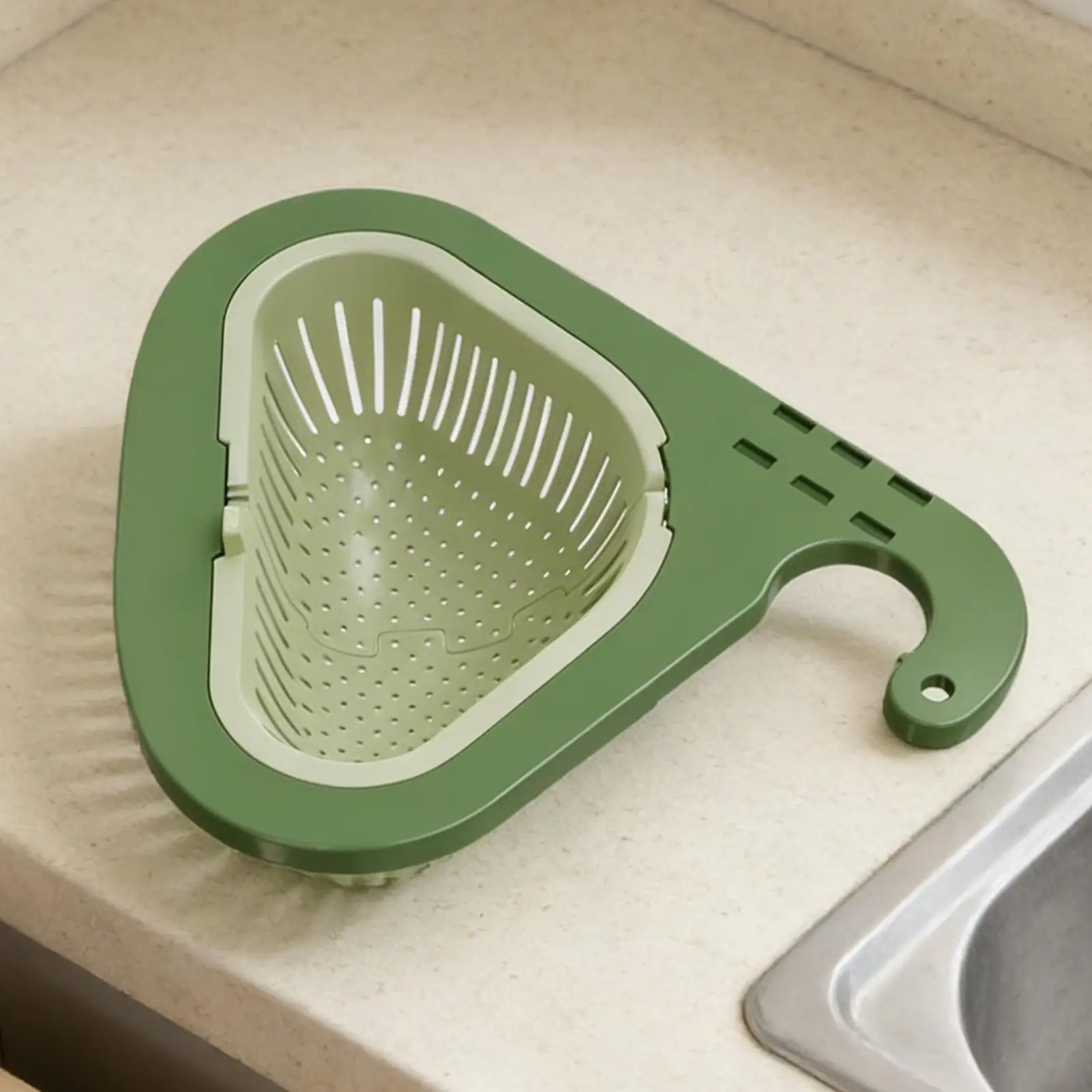 

Corner Sink Strainer Drain Press Pouring Food Catcher Kitchen Faucet Strainer Basket for Vegetables Fruits Bar Home Food Prep